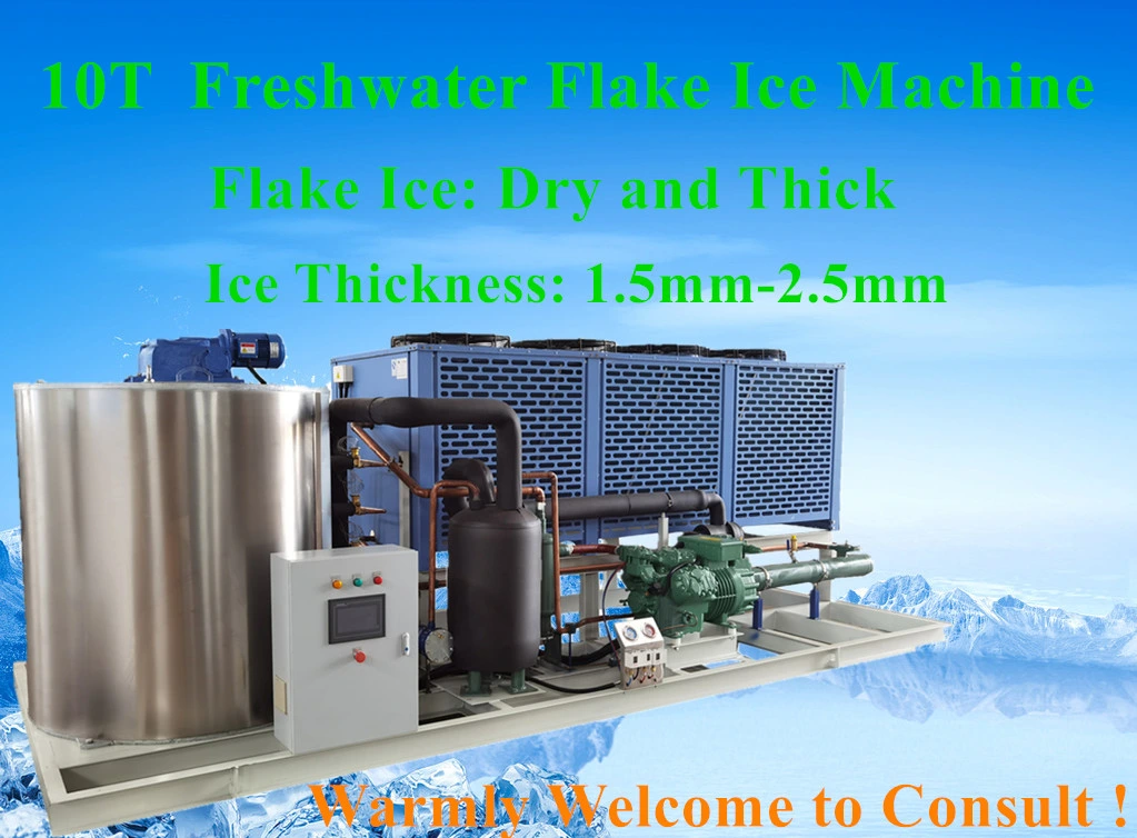 Seawater or Fresh Water Flake Ice Machine Ice Maker Machine for Fishing