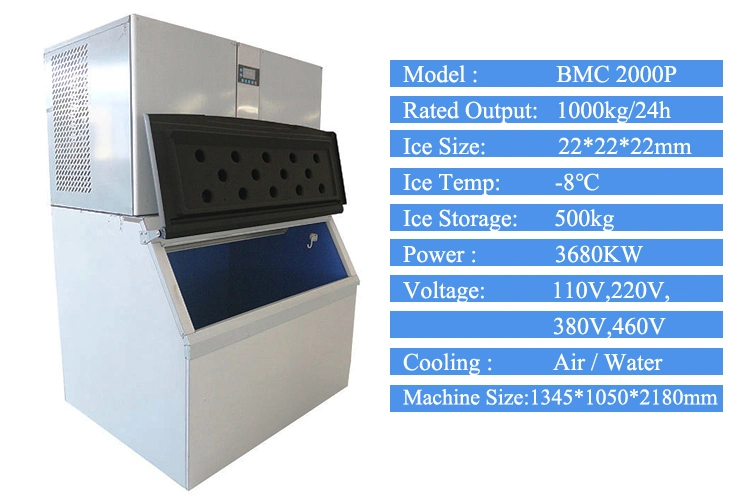 Commercial 1ton Ice Making Machine 1000kg Ice Maker Making Machine